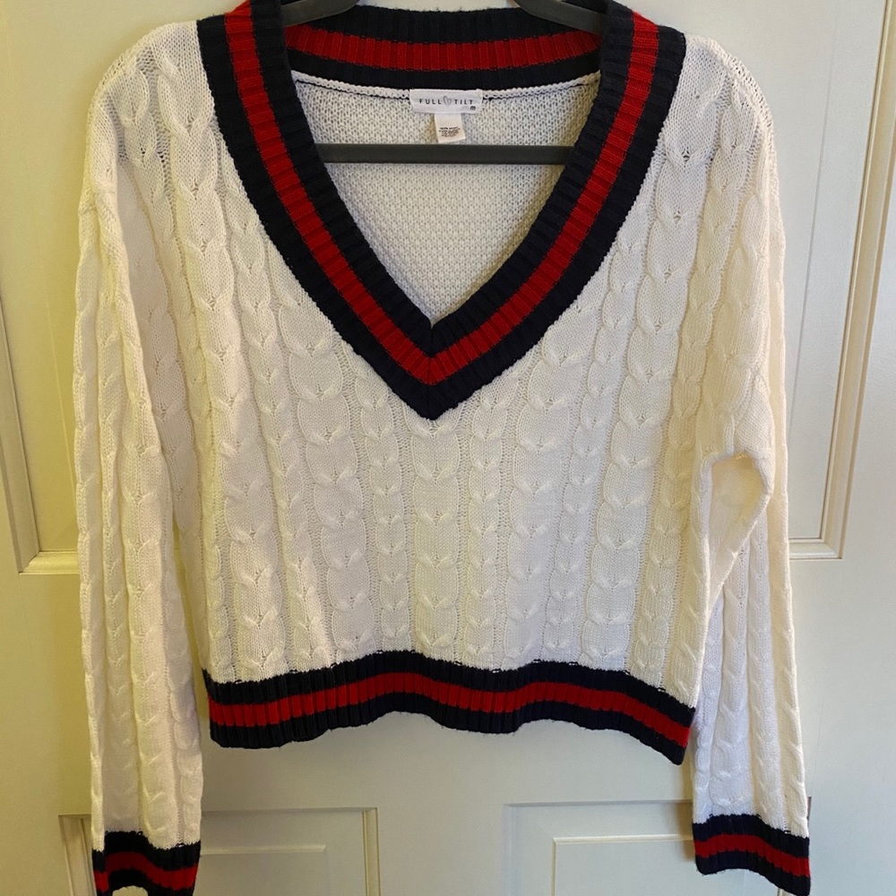 v-neck knitted sweater
